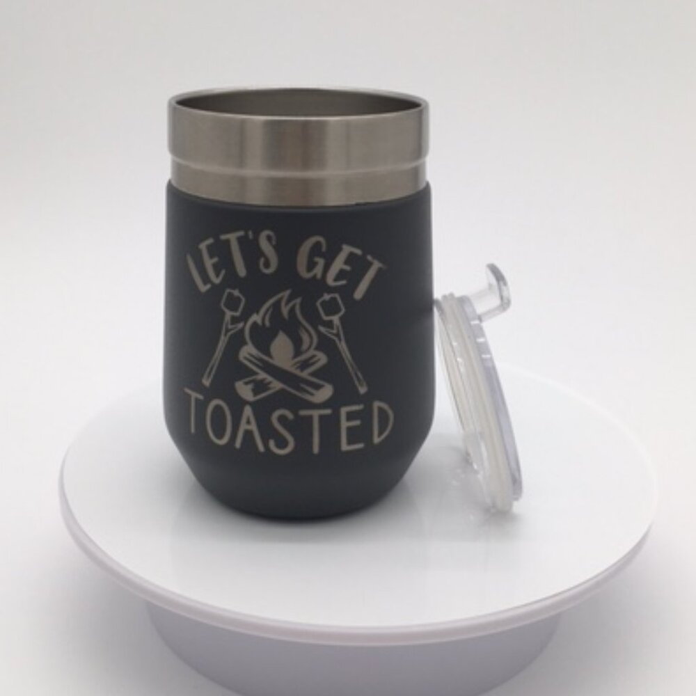 Stanley 10 oz. Go Everyday Wine Tumbler Custom Engraved with Lets Get Toasted